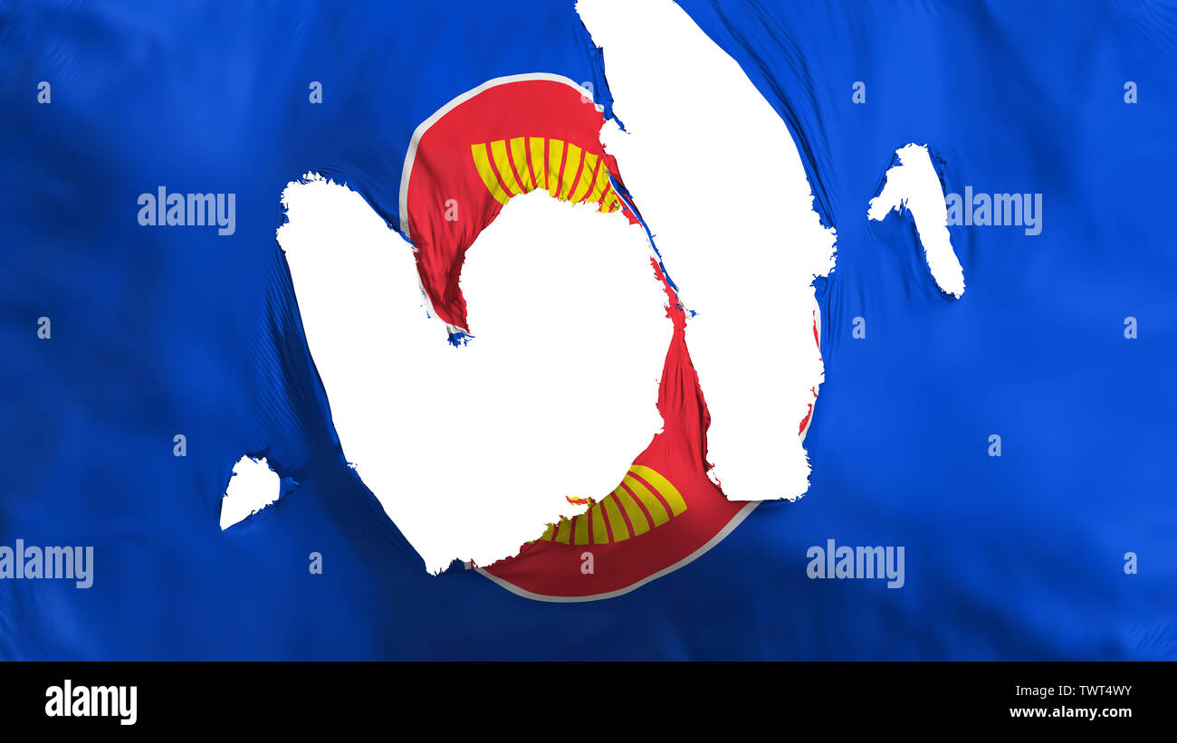 Ragged ASEAN flag Stock Photo