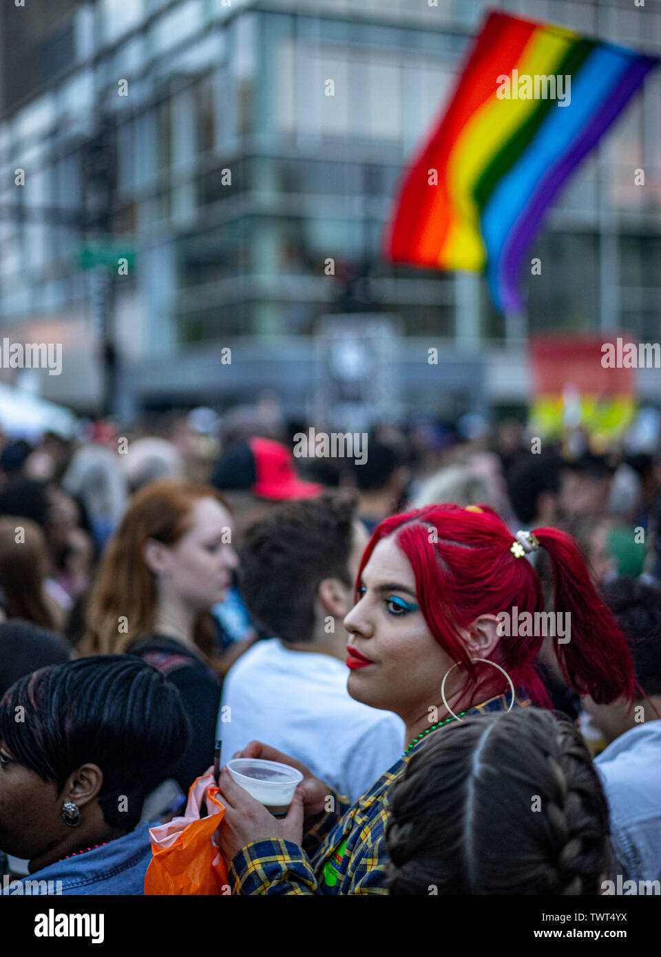 Chicago, Illinois, USA. 22nd June, 2019. The center of Pride Fest on