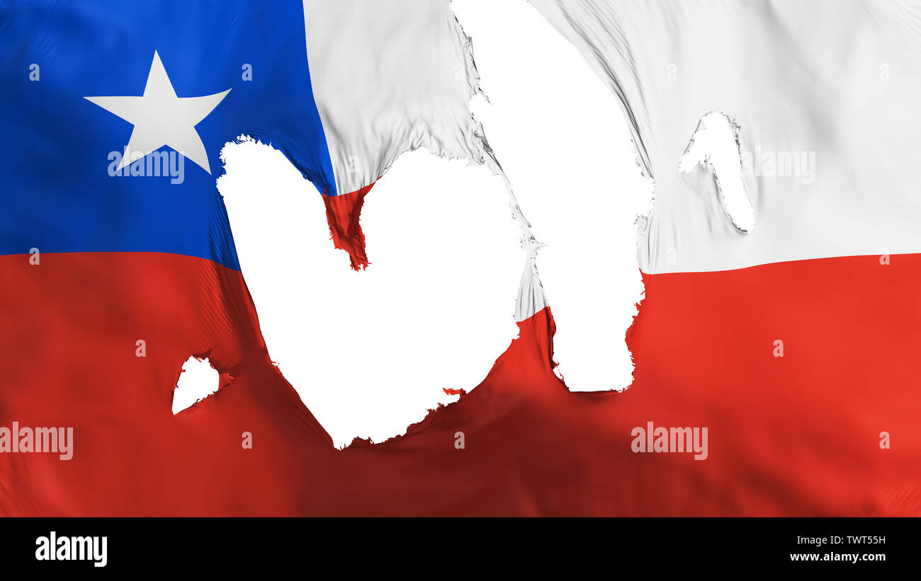 Ragged Chile flag Stock Photo - Alamy