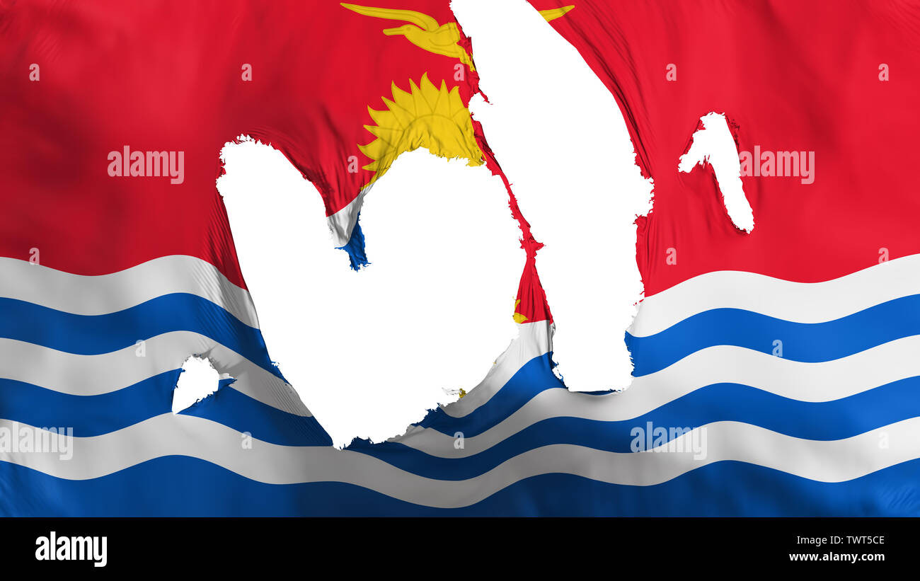 Ragged Kiribati Flag Stock Photo 256842670 Alamy