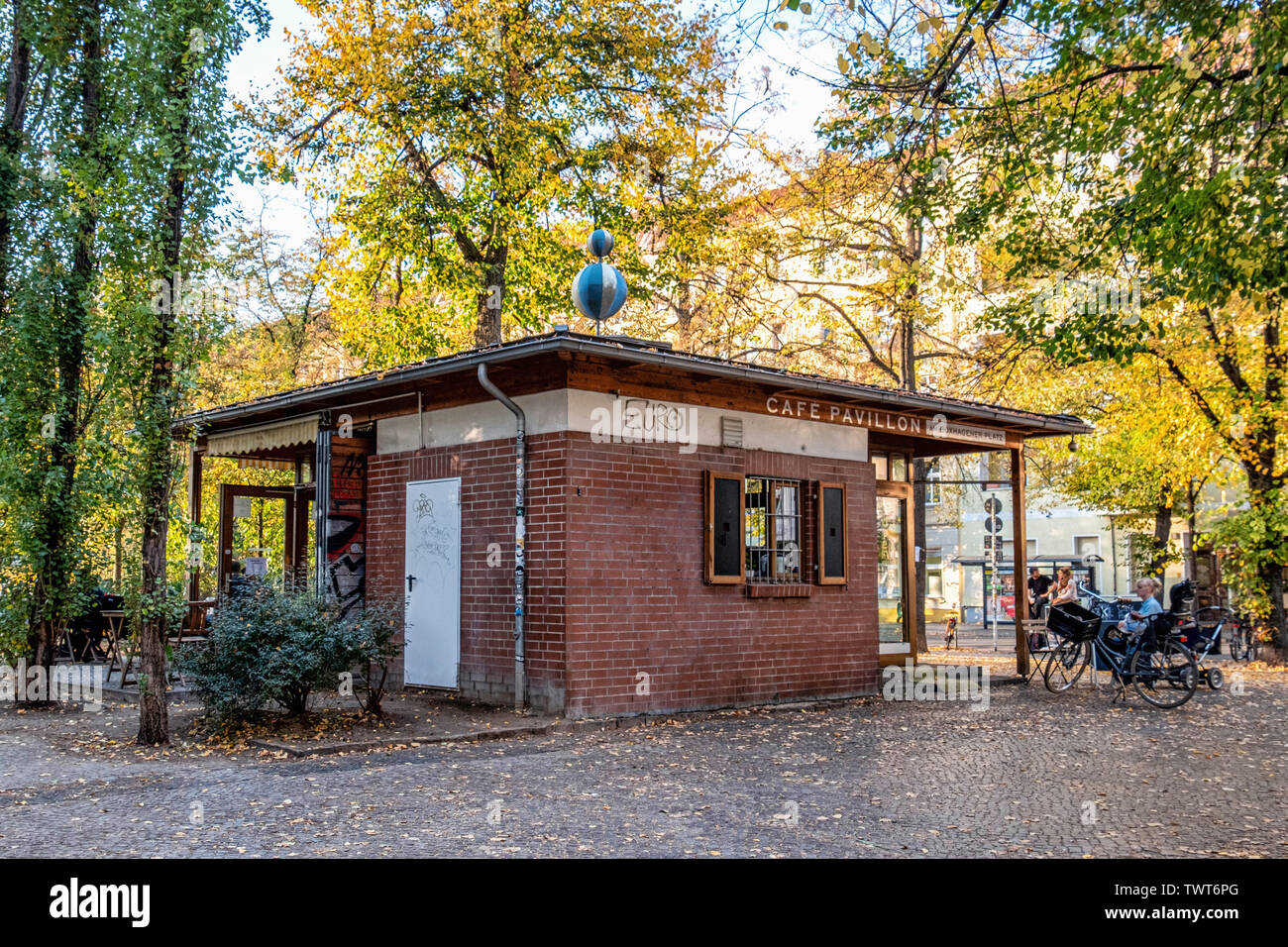 The Cafe Pavilion Is A Small Coffee Shop Offering Employment To Delinquent Young People And Youth With Addiction Problems In Friedrichshain Berlin Stock Photo Alamy