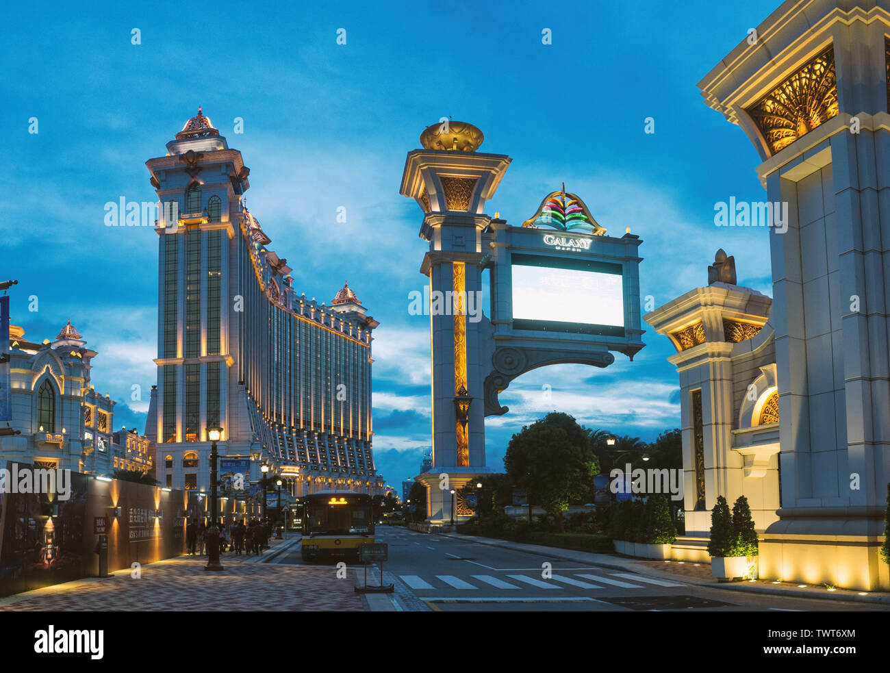 Galaxy Macau, the hotel resort and casino in Cotai strip, Taipa of Macau. Stock Photo