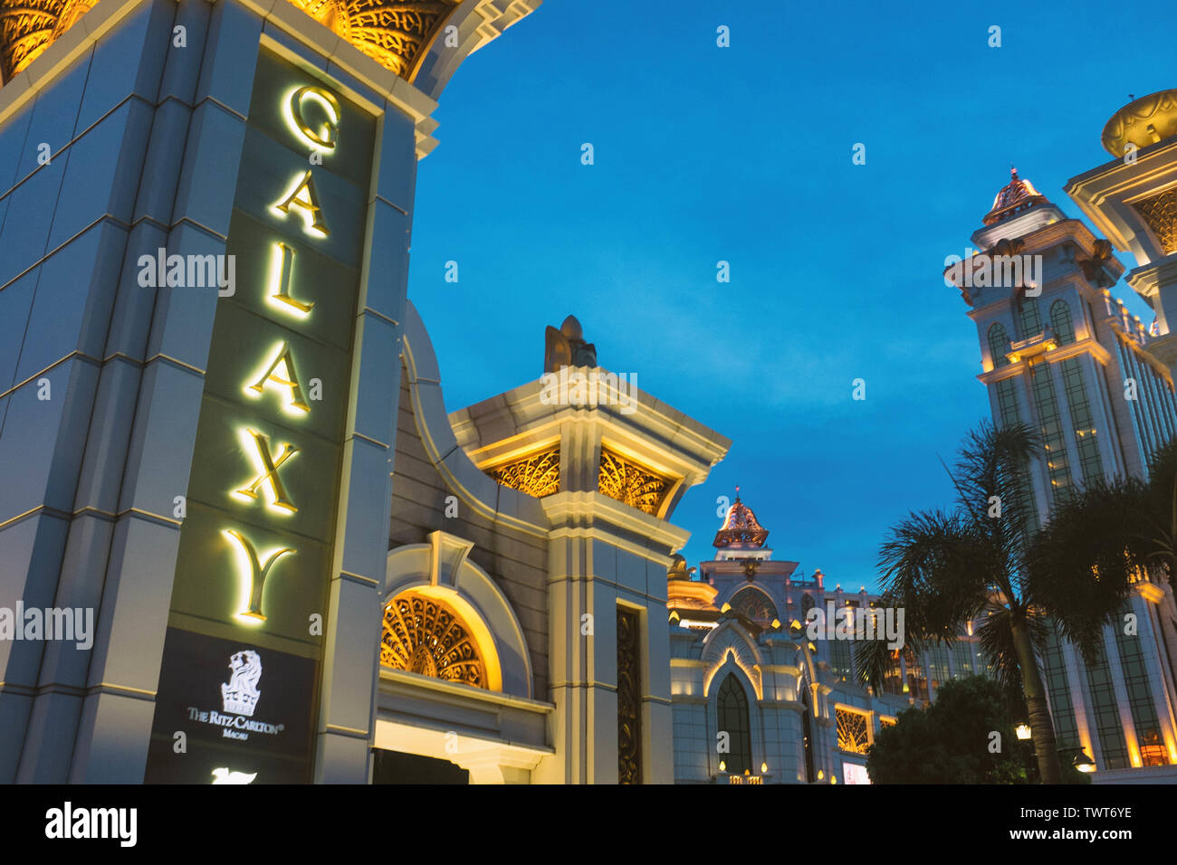 Galaxy Macau, the hotel resort and casino in Cotai strip, Taipa of Macau. Stock Photo