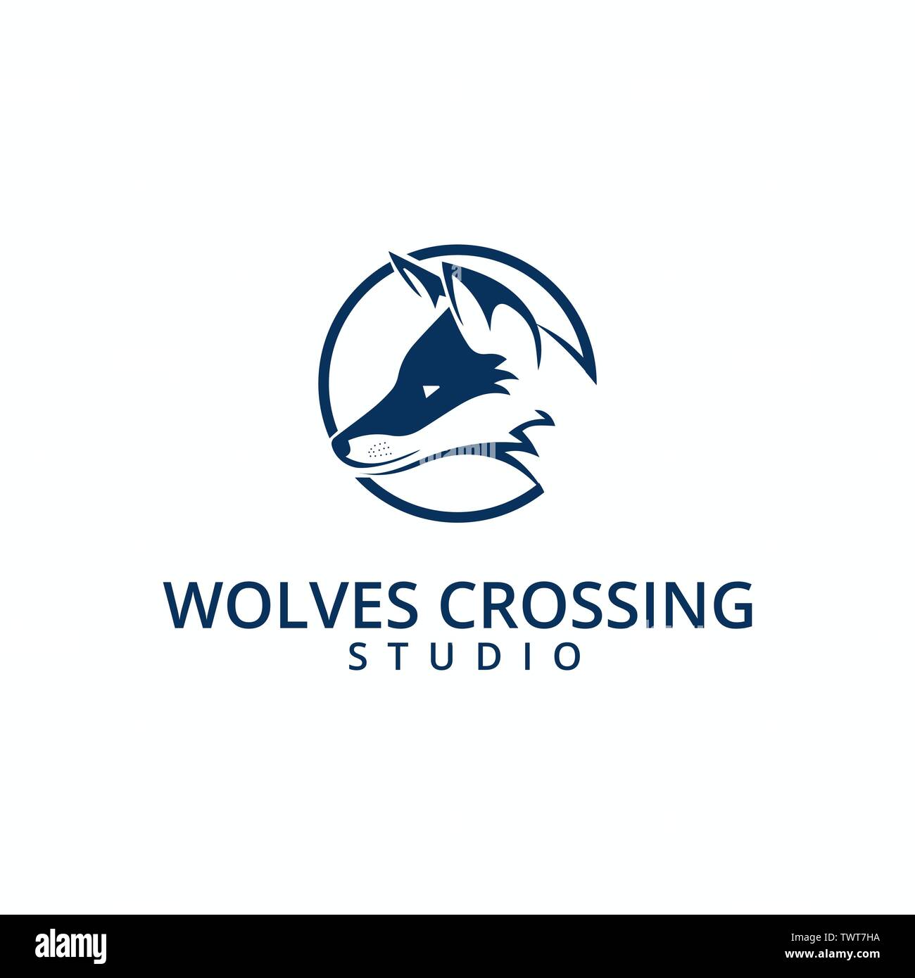Fox Logo Template.This logo design suitable for business, fox, animal, orange, studio, entertainment, media, etc Stock Vector