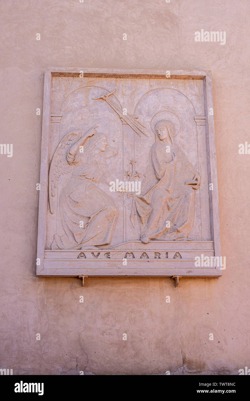 Catholic Church called ‘Nuestra Señora del Rosario' in Sucina, Murcia, Spain, Europe. Ave Maria freeze Stock Photo