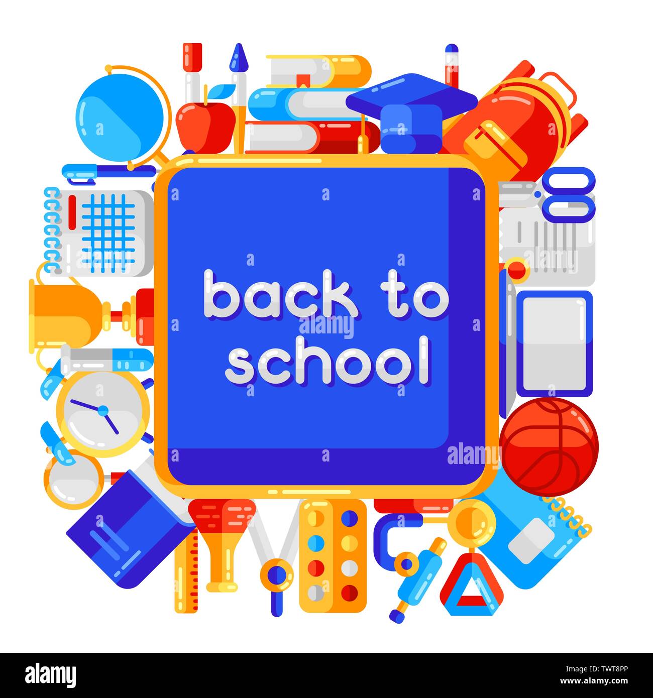 Back to school background with education icons Stock Vector Image & Art ...