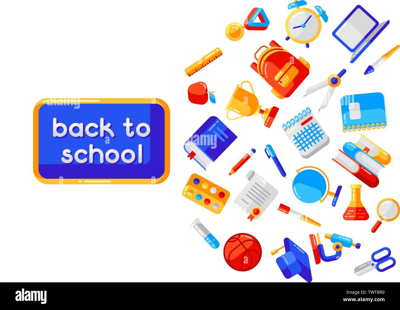 Back to school background with education icons Stock Vector Image & Art ...