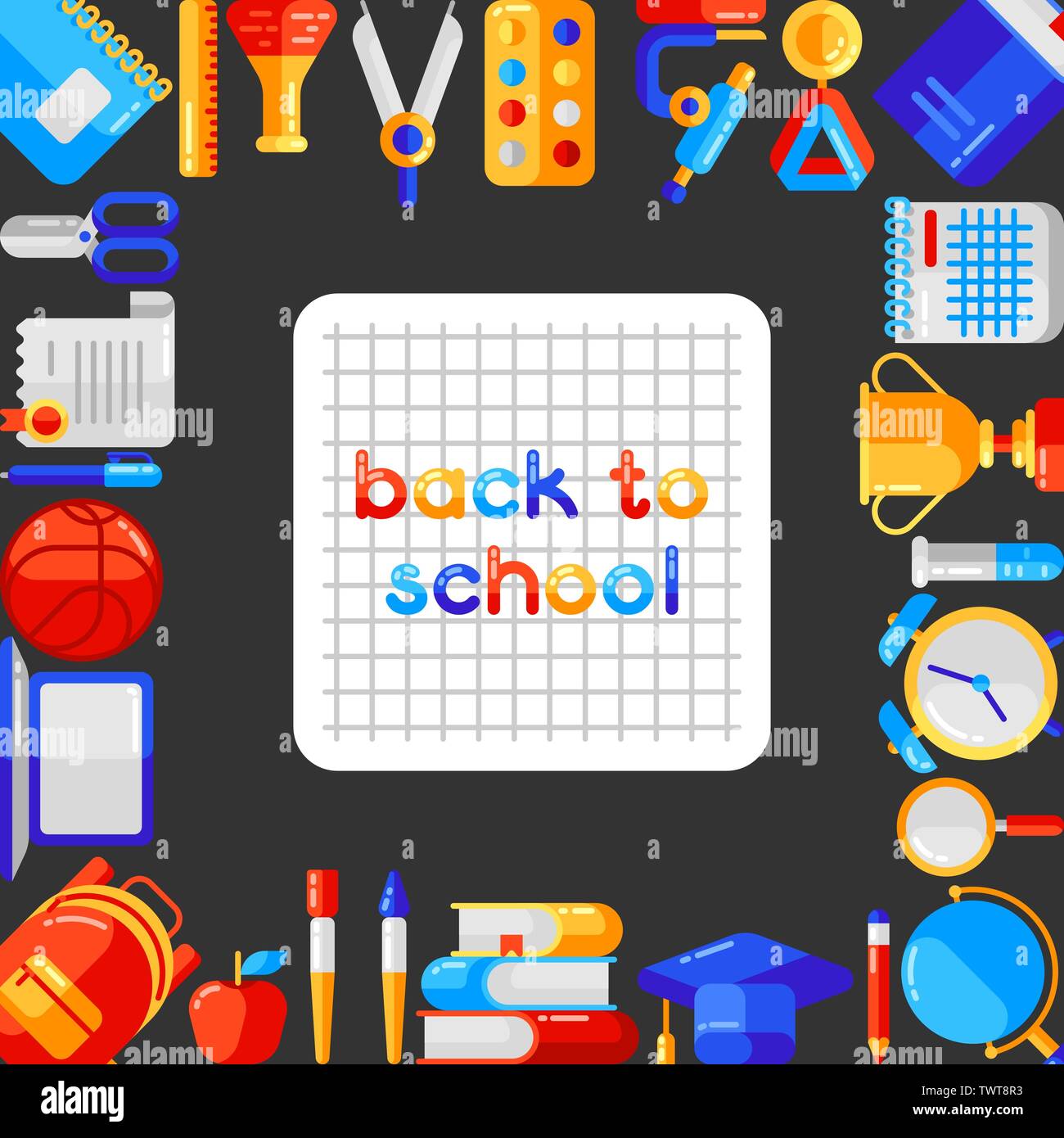 Back to school background with education icons Stock Vector Image & Art ...