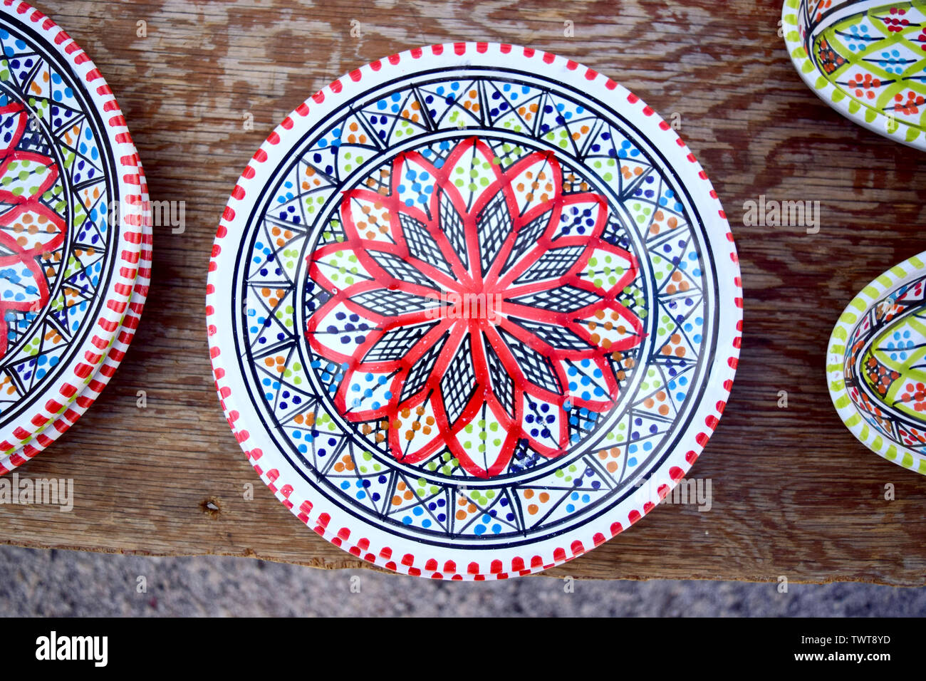 Sicilian ceramic plate Stock Photo