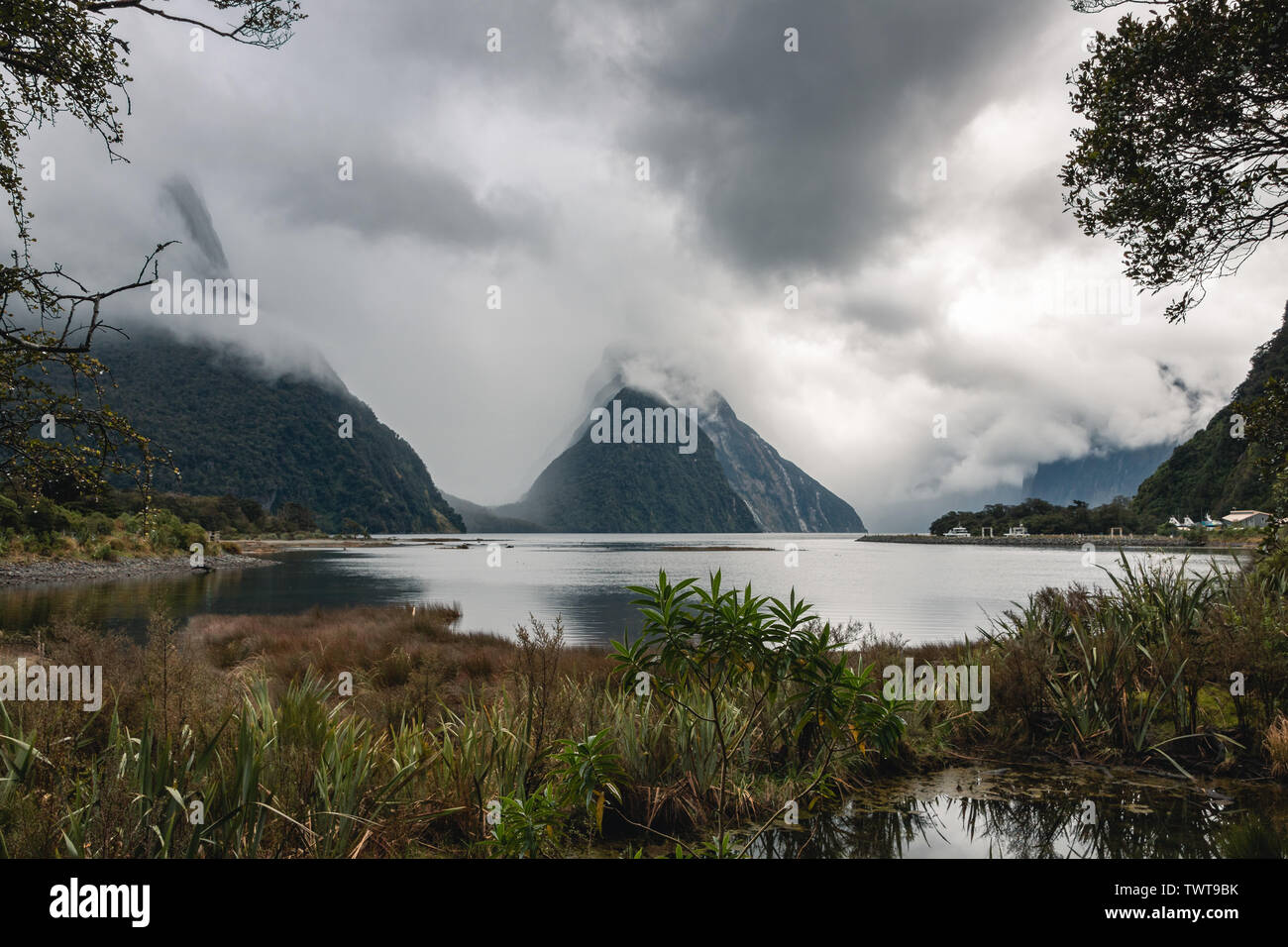 Milford Sound, Fiord in New Zealand Stock Photo