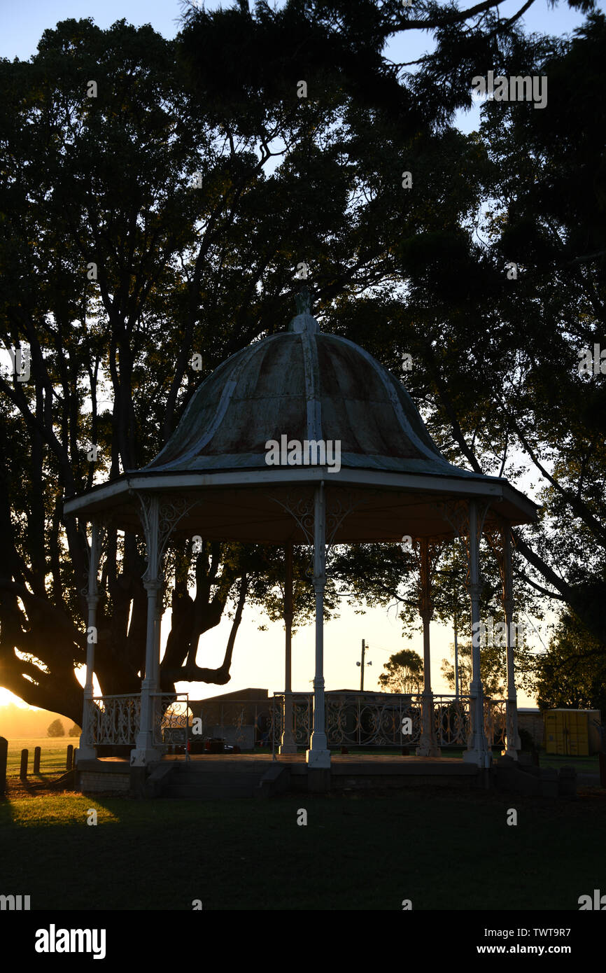 Victorian era Heritage Listed Band Rotunda in Park on Sunny Afternoon Stock Photo
