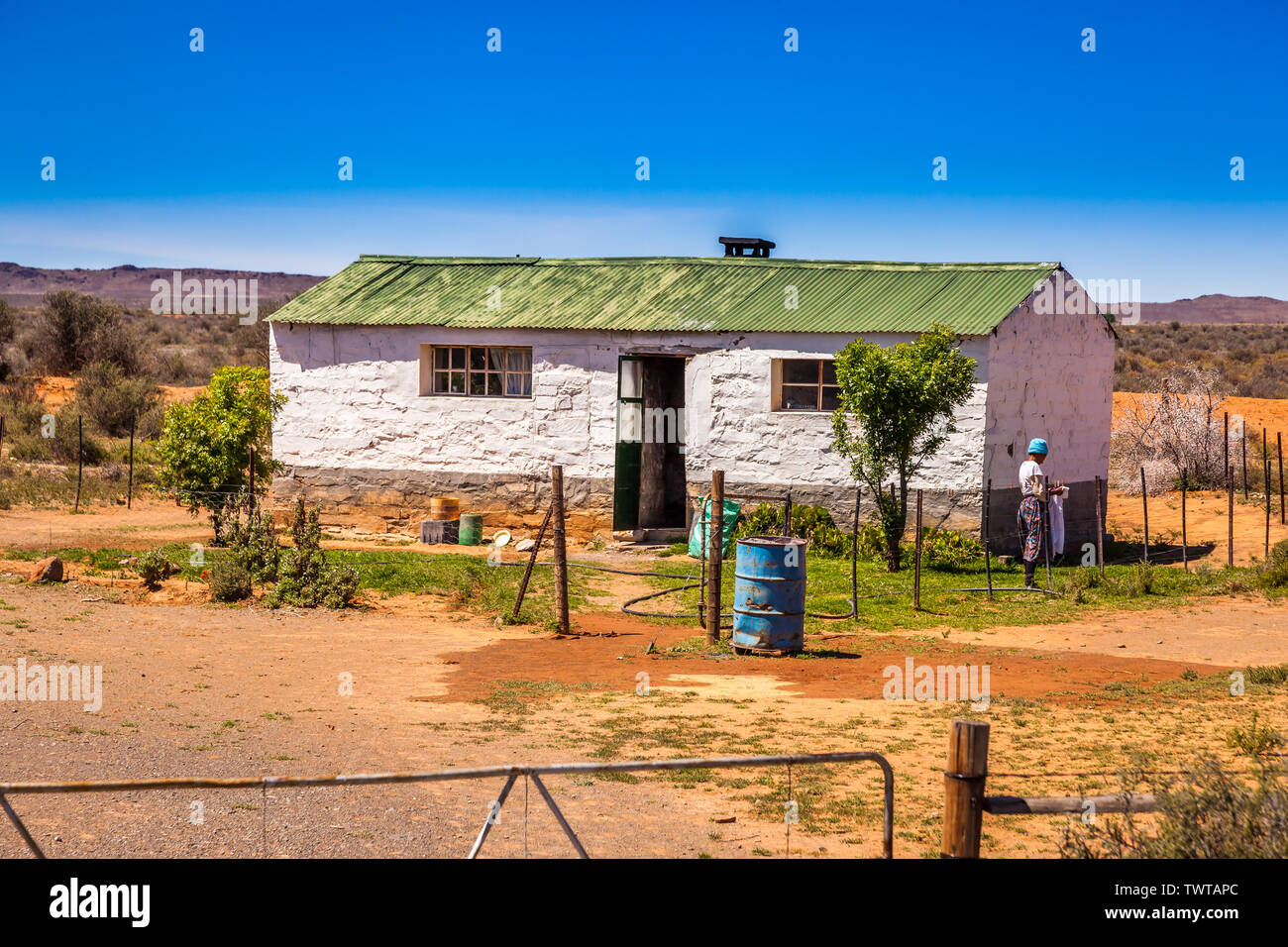 A typical Karoo house on a farm Stock Photo Alamy