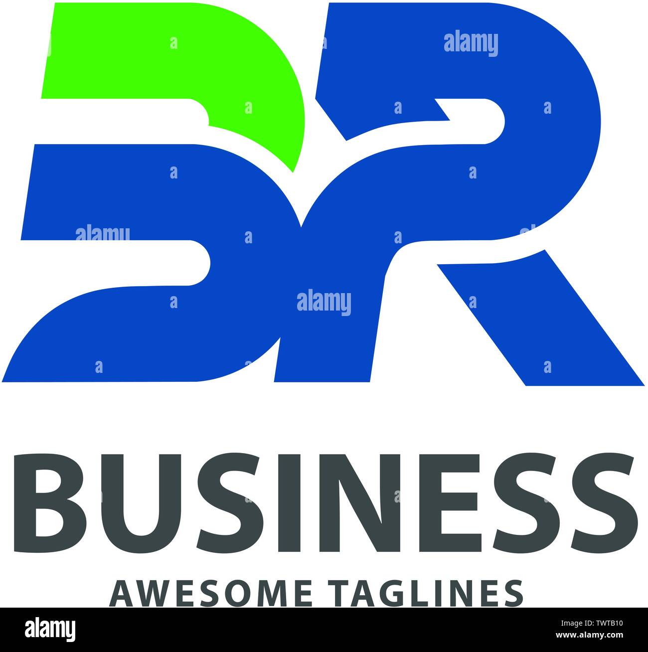 creative strong initial letter br logo vector concept Stock Vector