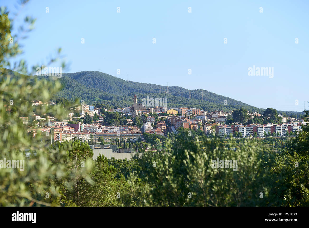 View of Gelida , Catalonia, Spain Stock Photo