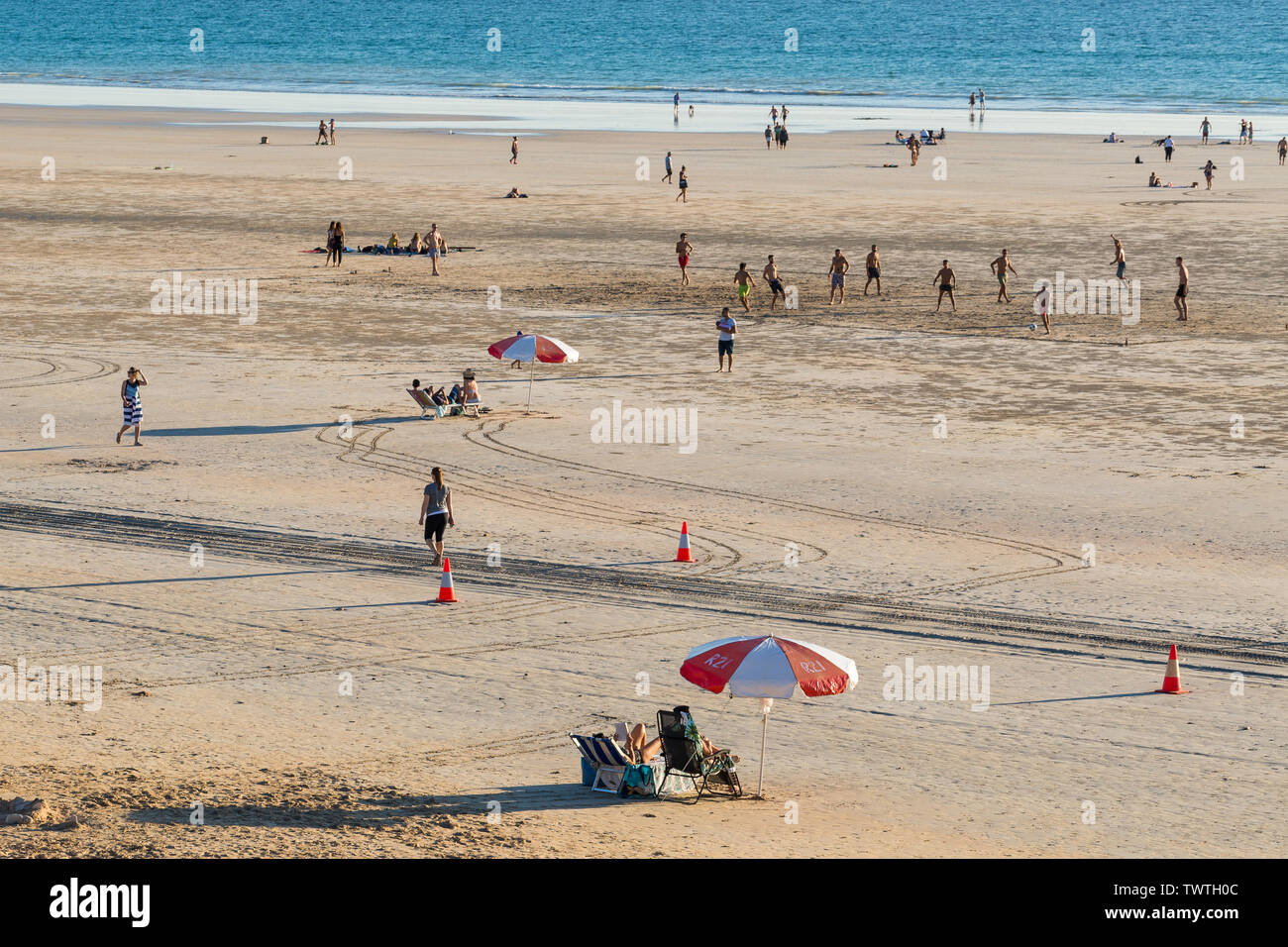 People enjoying Cable Beach Broome in May Stock Photo