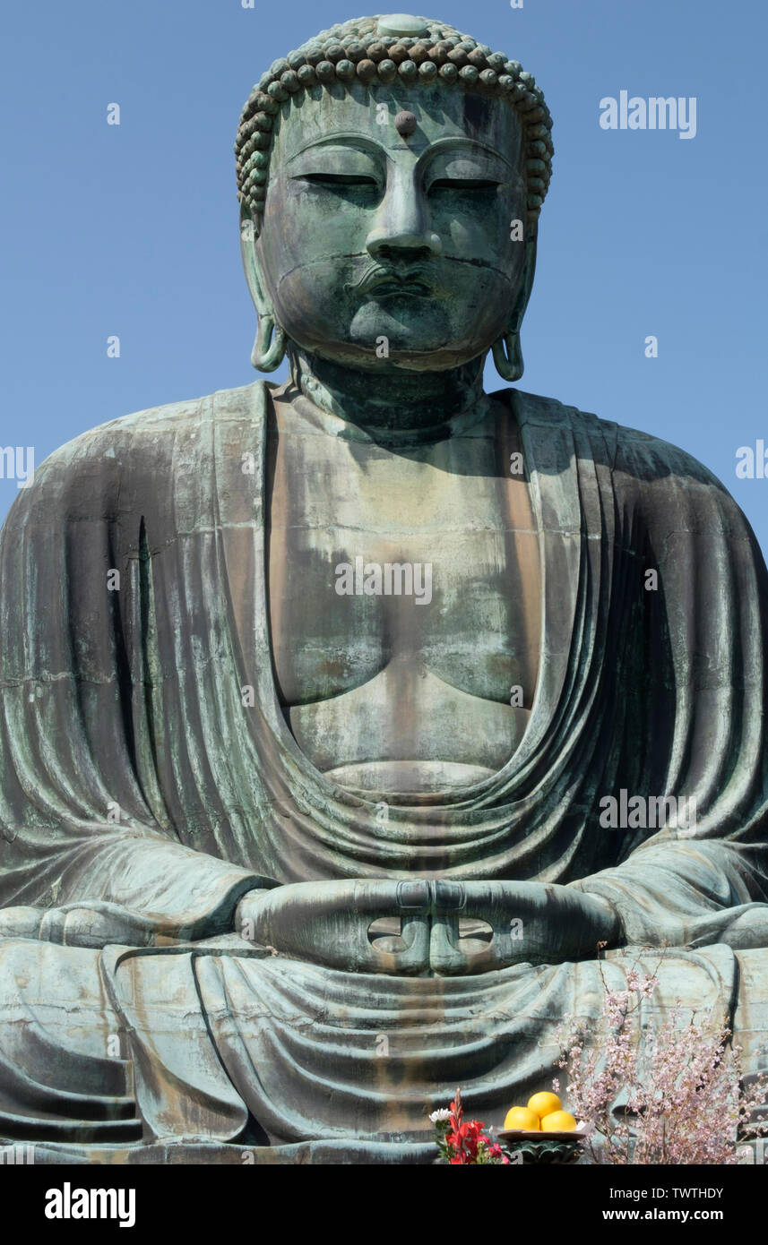 The Great Buddha of Kamakura was built around 1200 (Daibutsu temple ...
