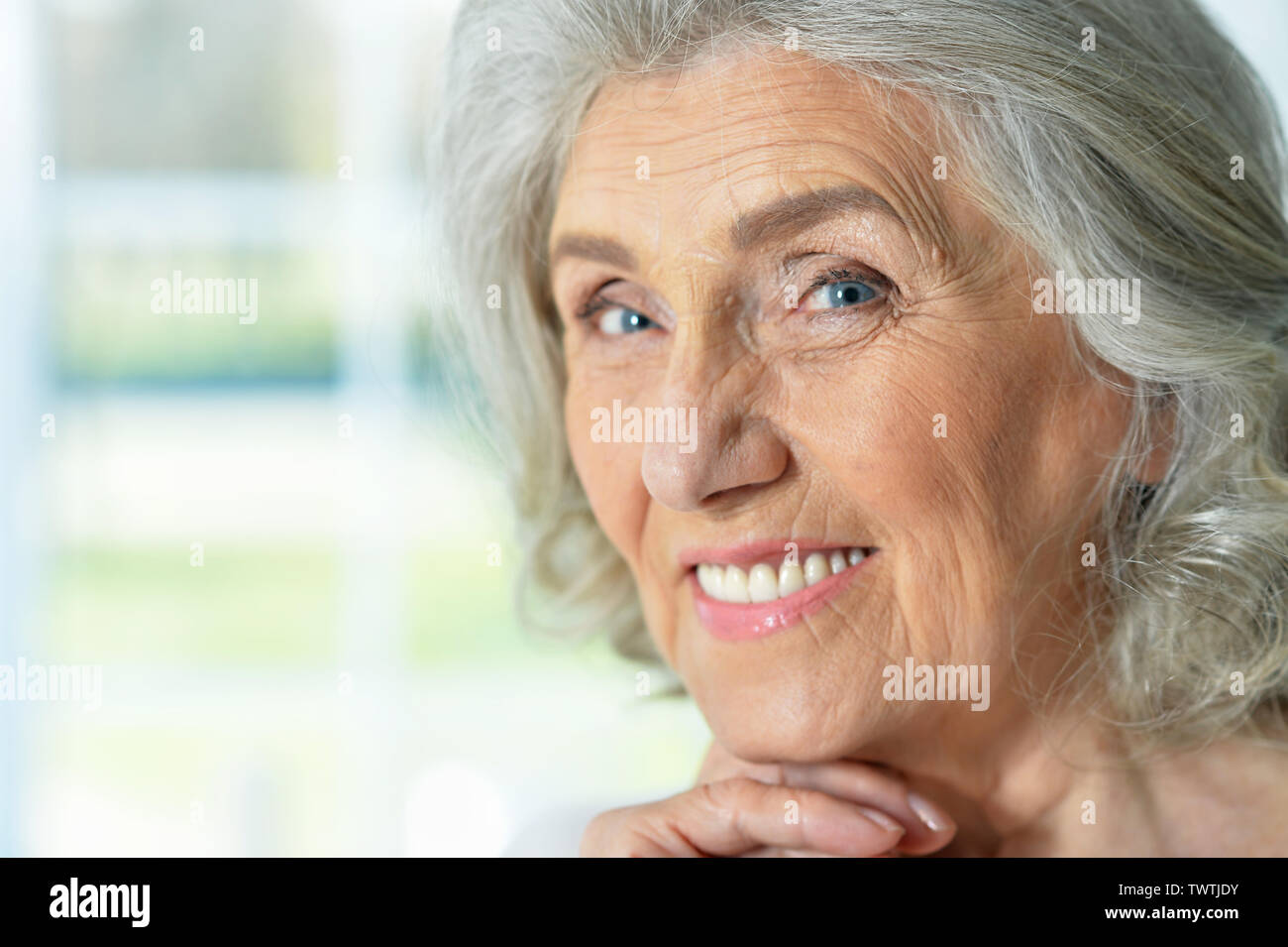 Close up retired senior woman hi-res stock photography and images - Alamy