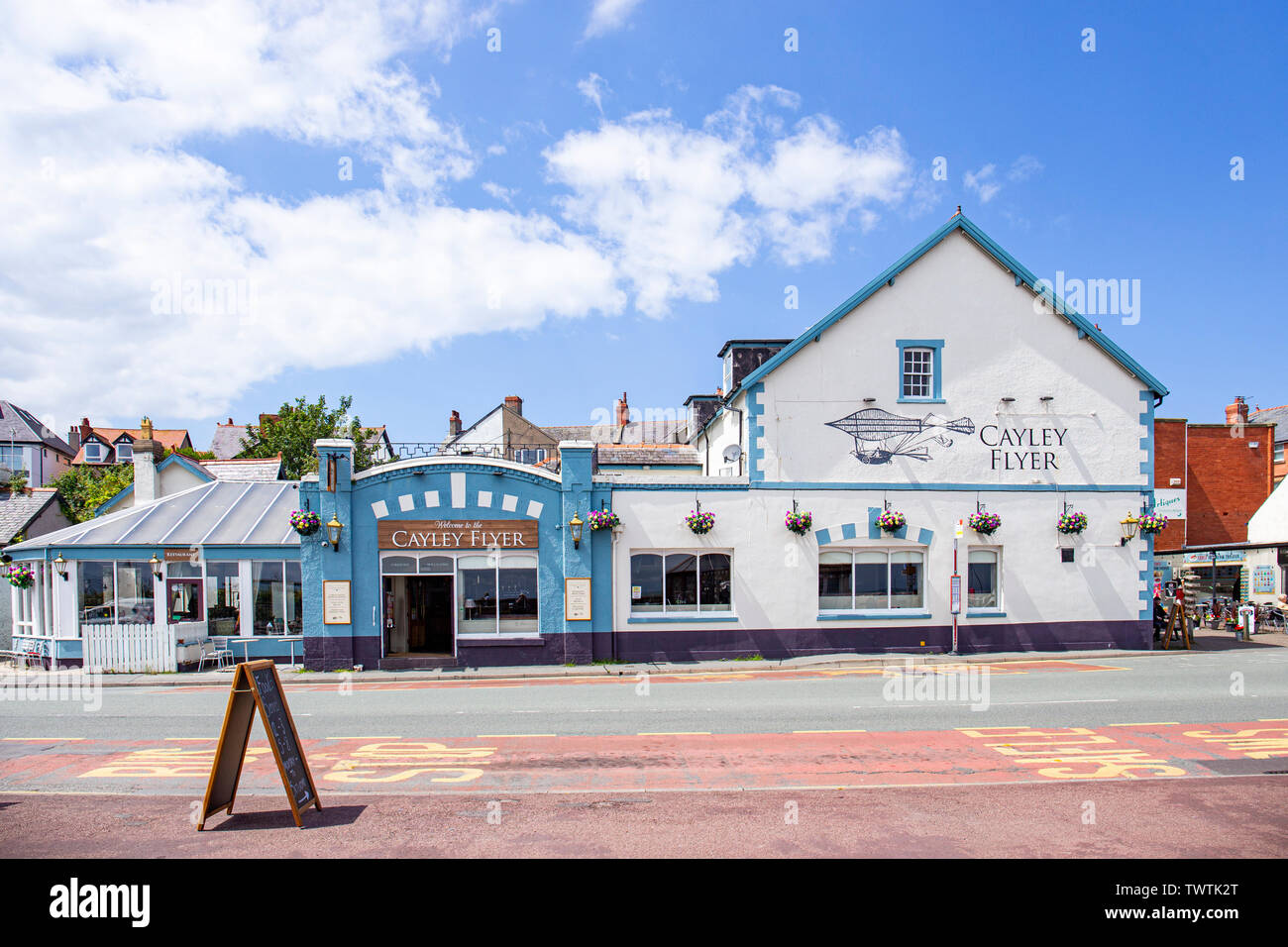 The Cayley Flyer restaurant in Rhos on Sea Wales UK Stock Photo - Alamy