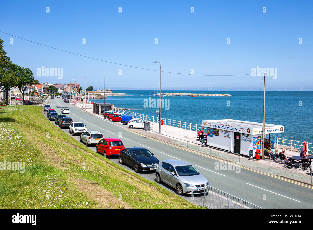 Rhoson Sea with promenade in Wales UK Stock Photo Alamy