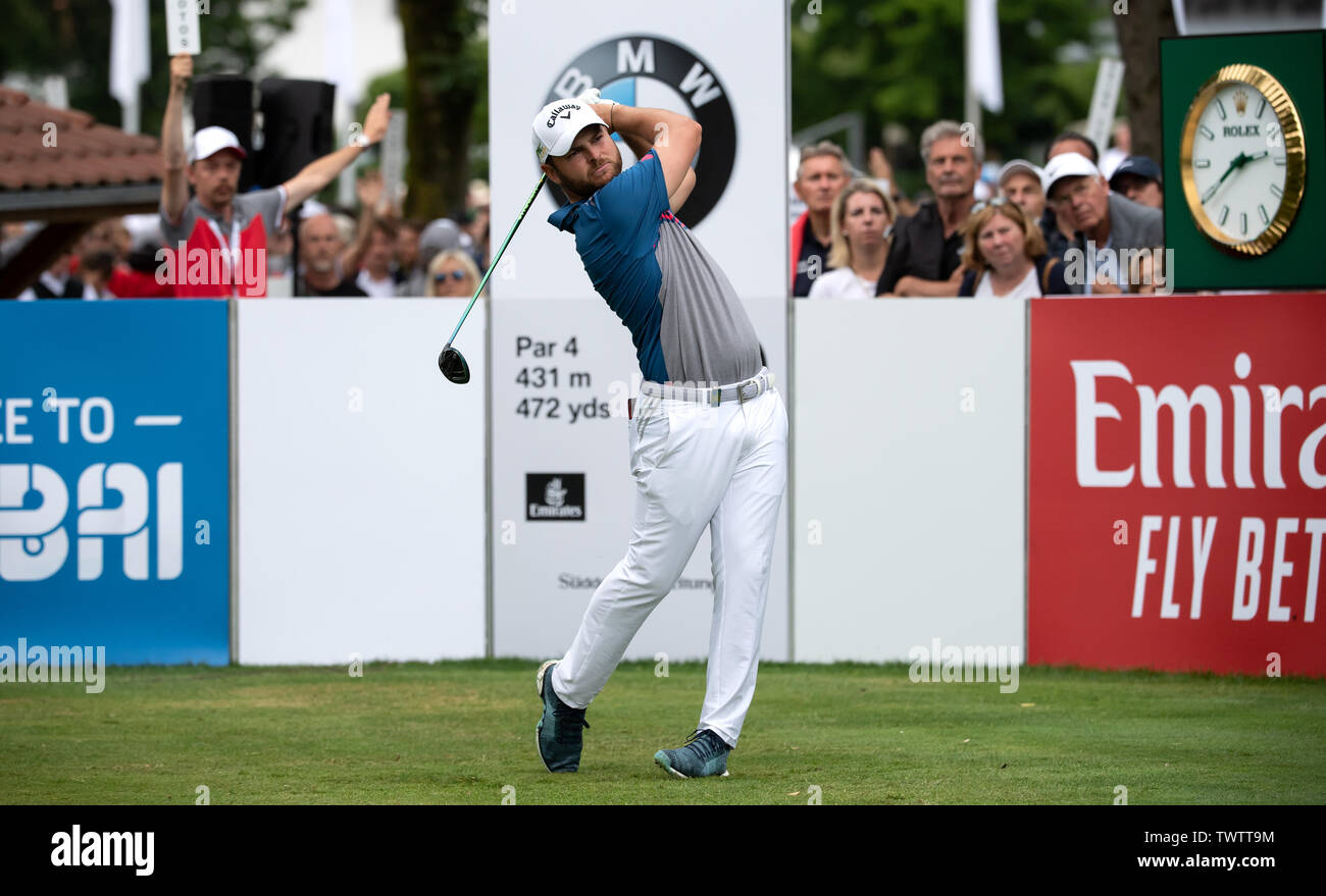 Eichenried, Germany. 23rd June, 2019. Golf: European Tour - International  Open, singles, men, 4th round. Golf professional Jordan Smith from England  in action. Credit: Sven Hoppe/dpa/Alamy Live News Stock Photo - Alamy