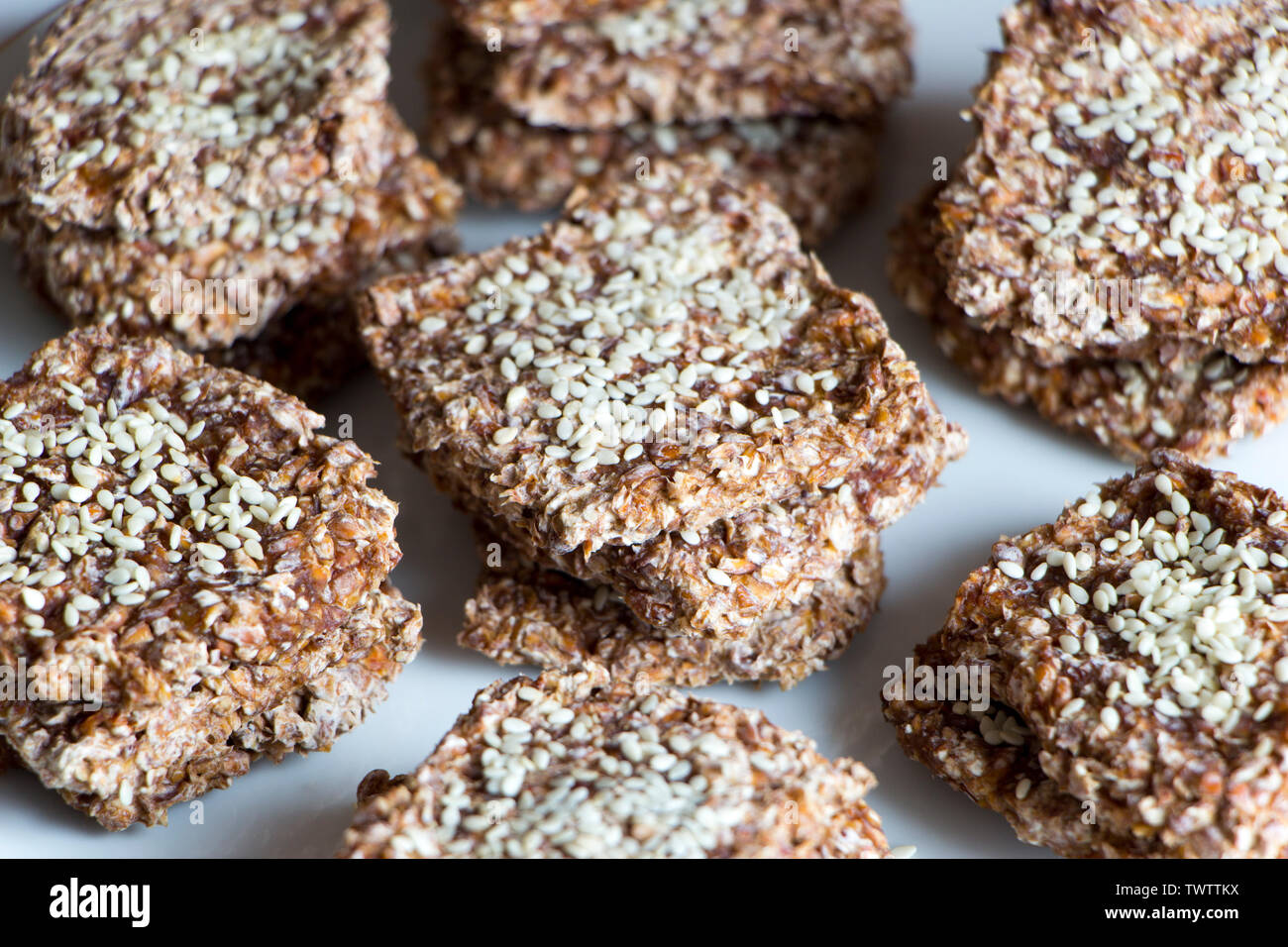 Tasty Vegan Cookies Made From Wheat With Wheat Germ Raisins And tasty-vegan-cookies-made-from-wheat-with-wheat-germ-raisins-and