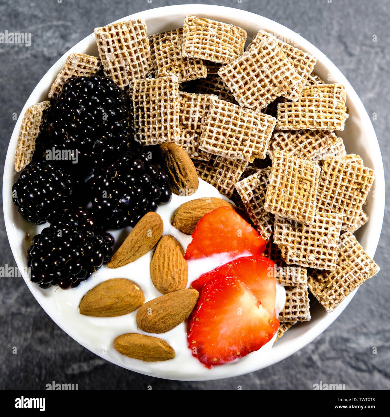 Healthy Breakfast Cereals With Fresh Fruit , Shreddies, or Shredded
