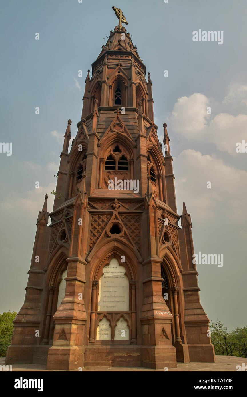 10-jun-2004-Mutiny Memorial now 'Ajitgarh' ('Place of the Unvanquished') near Old Telegraph Building, Kashmiri Gate, New Delhi.INDIA Stock Photo