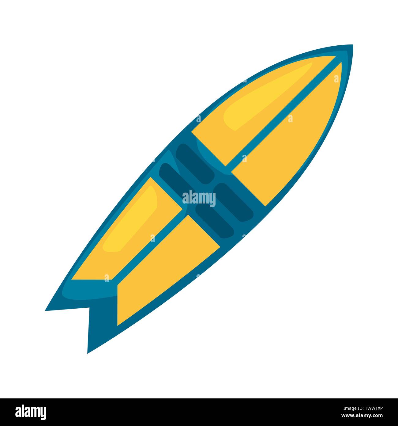 surfboard object on white background vector illustration Stock Vector ...