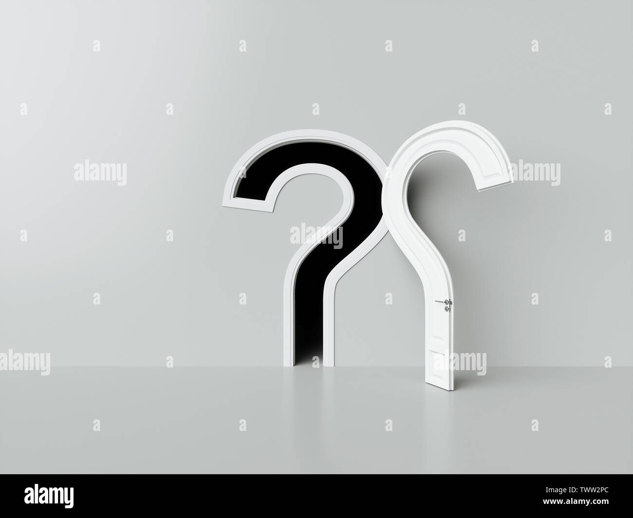 Answers to the question door shape. The opened doors in form of