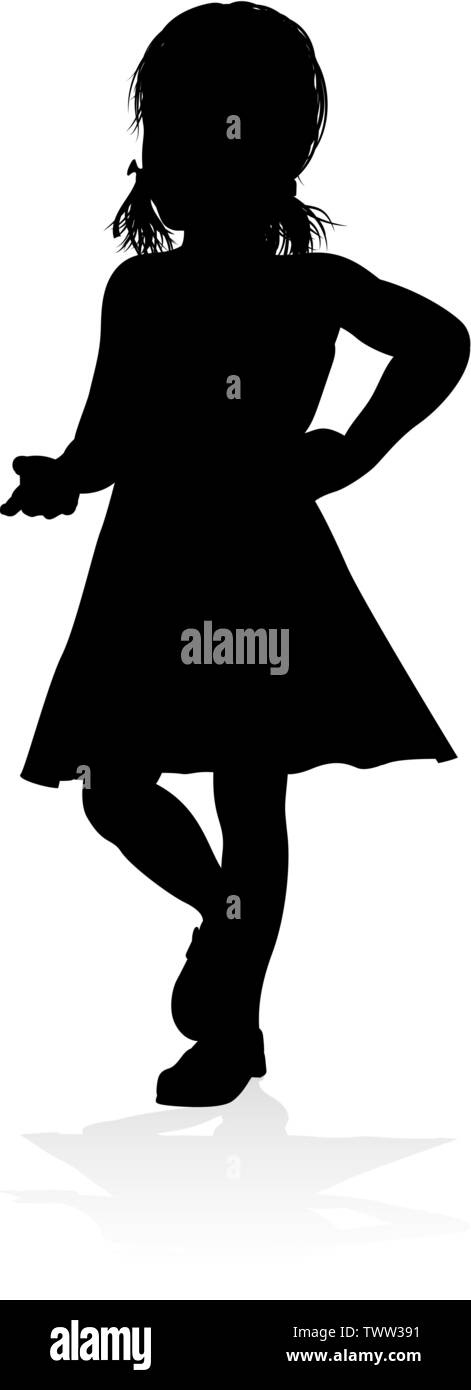 Child Kid Silhouette Stock Vector Image &amp; Art - Alamy