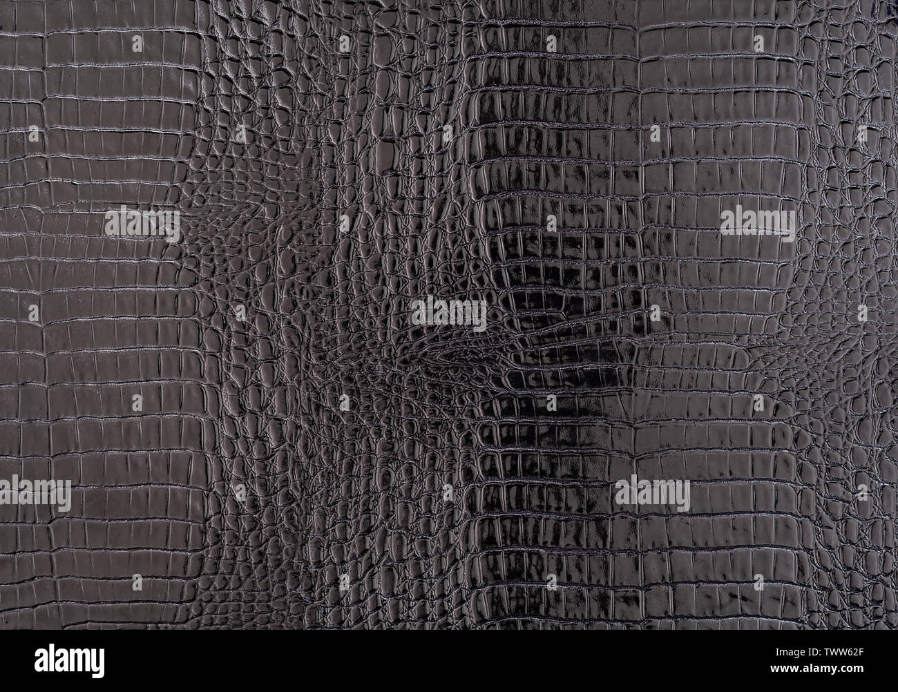 Imitation black crocodile skin background Stock Photo