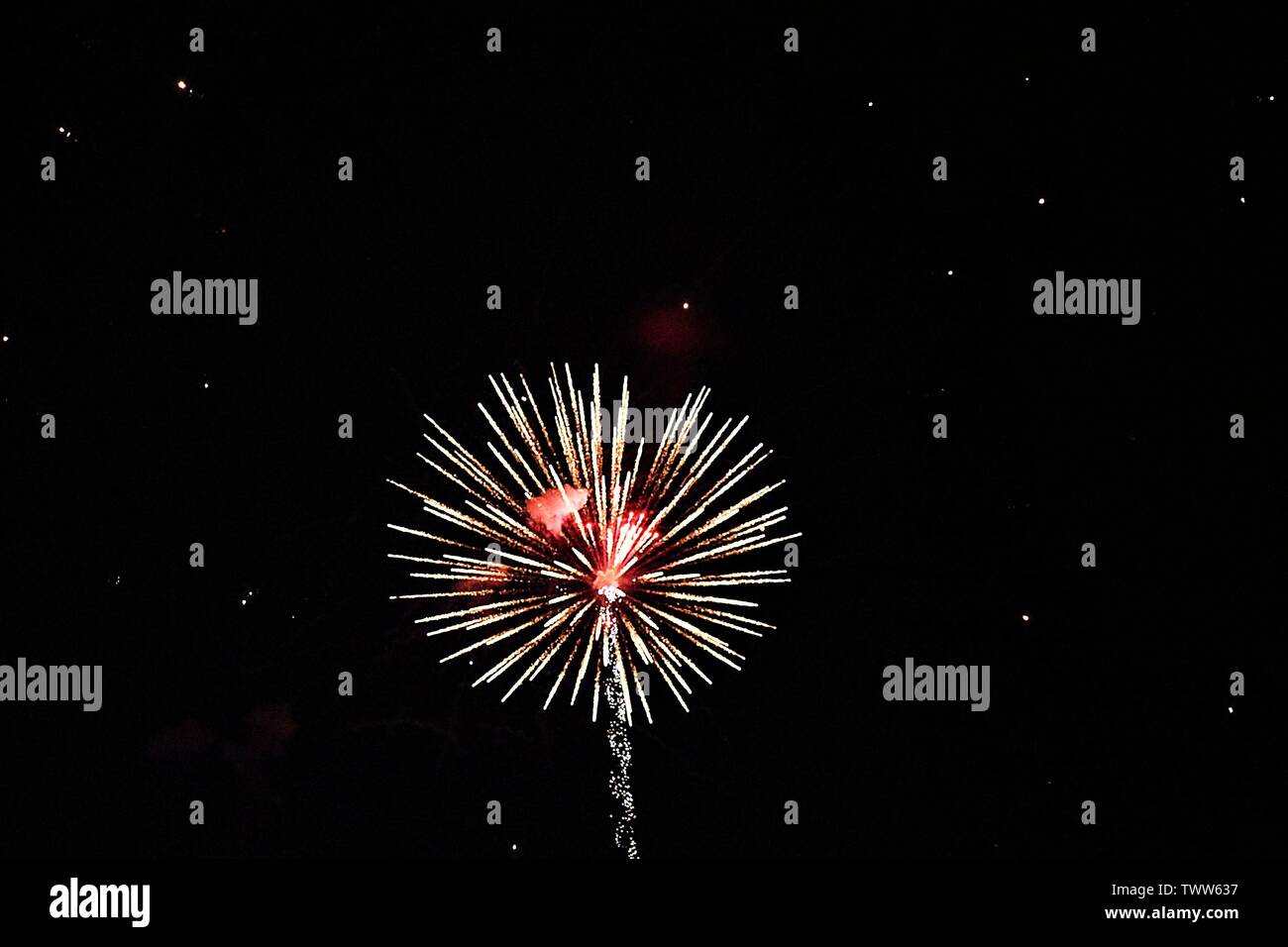 Firework celebrations in the night sky Stock Photo - Alamy