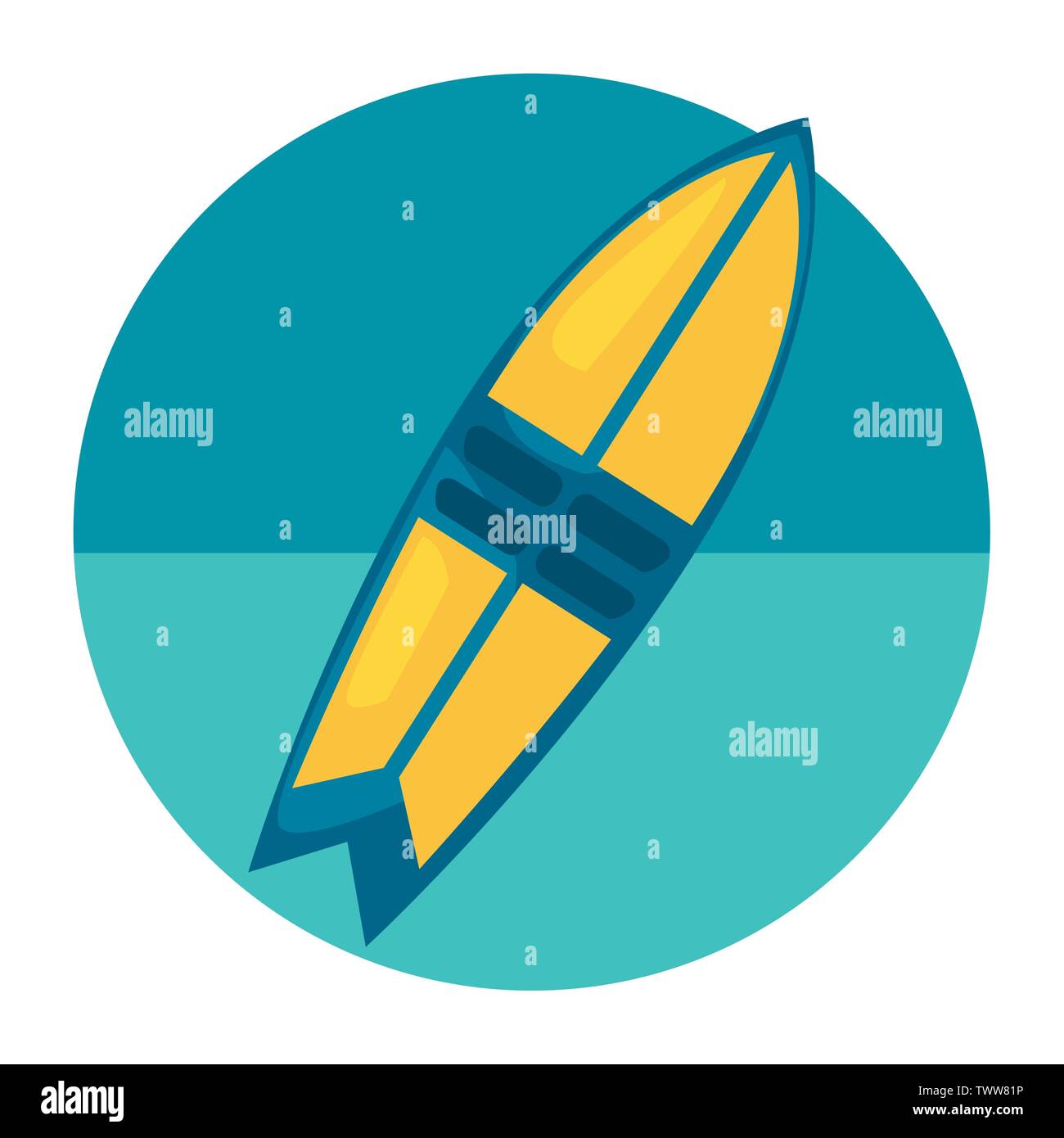 summer time holiday surfboard badge vector illustration Stock Vector ...