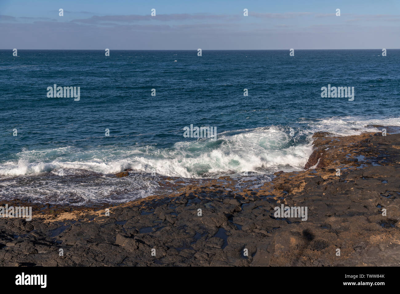 Die Felsenküste von La Garita auf Gran Canaria Stock Photo