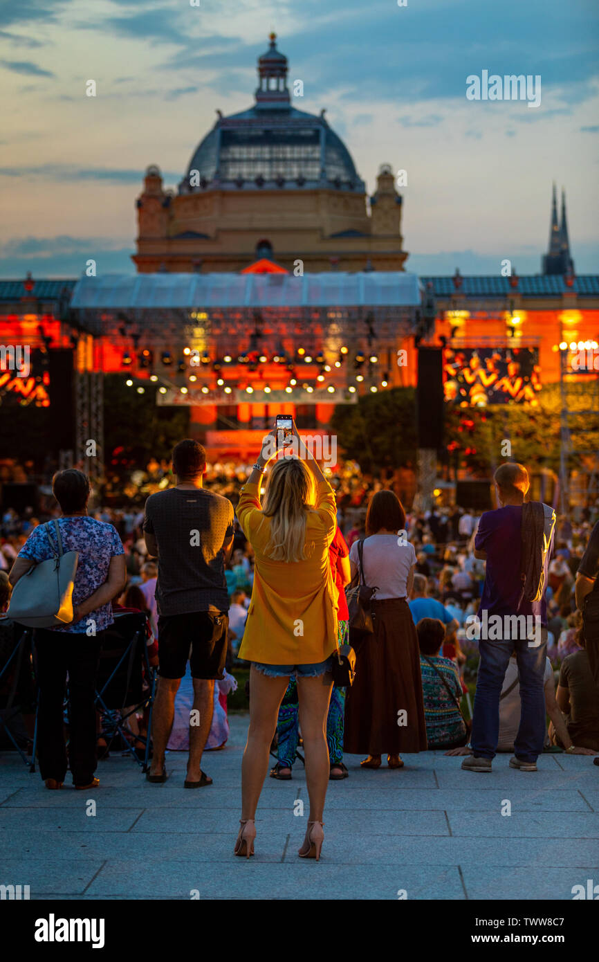 Croatia, Zagreb, June 21, Public open-door concert of classical music