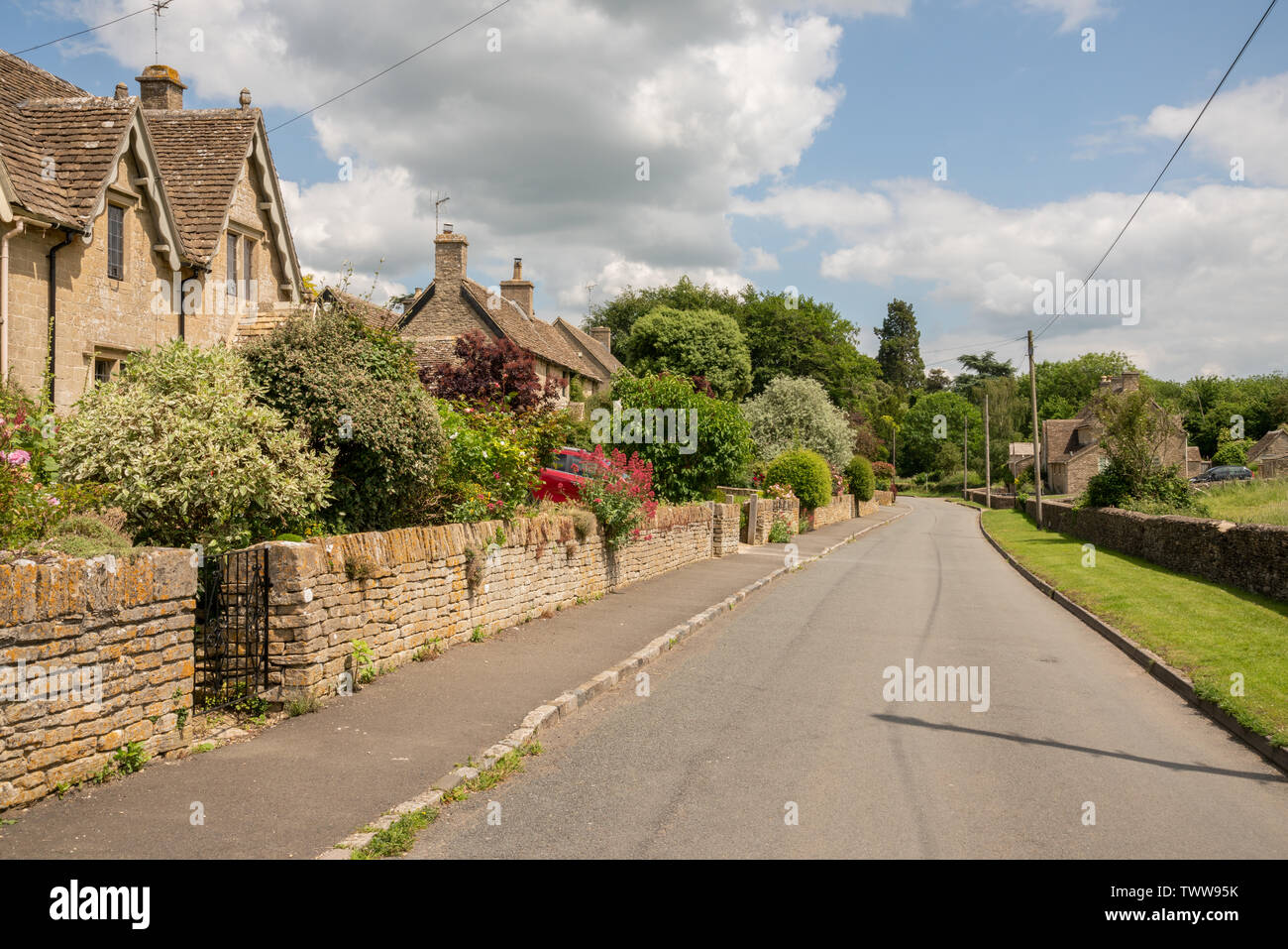 The picturesque Cotswold village of Westonbirt, Gloucestershire, United Kingdom Stock Photo