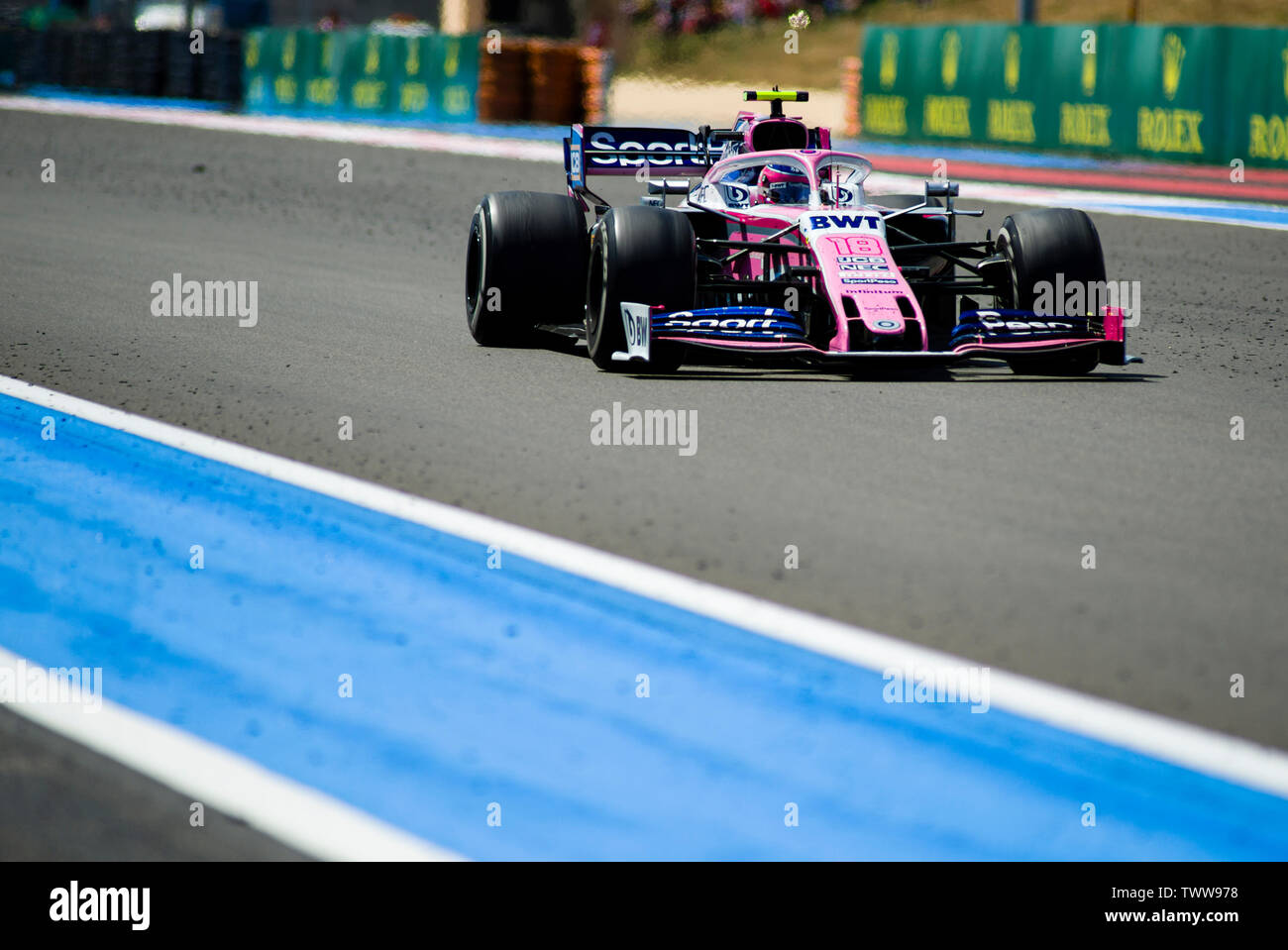 Marseille, France. 23rd June, 2019. FIA Formula 1 Grand Prix of France, Race Day; Lance Stroll of the Racing Team in action during the French Grand Prix Credit: Action Plus Sports