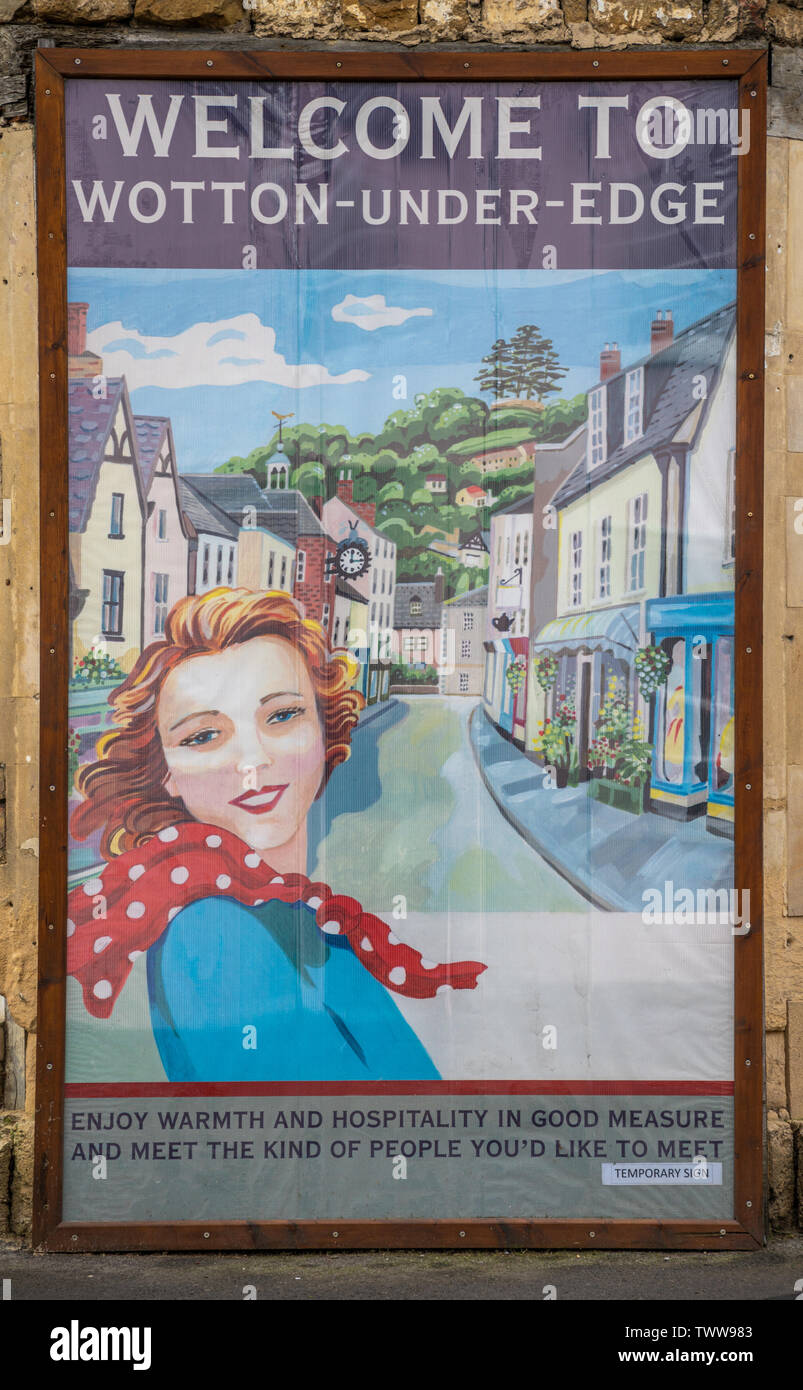 poster in Wotton Under Edge, The Cotswolds, Gloucestershire