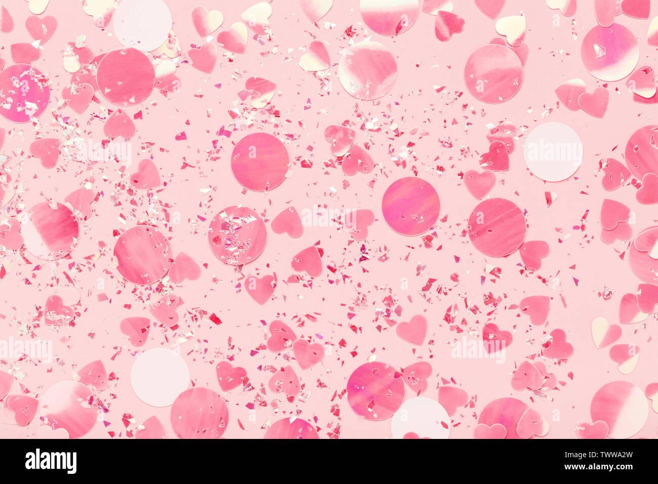 Pink confetti background hi-res stock photography and images - Alamy
