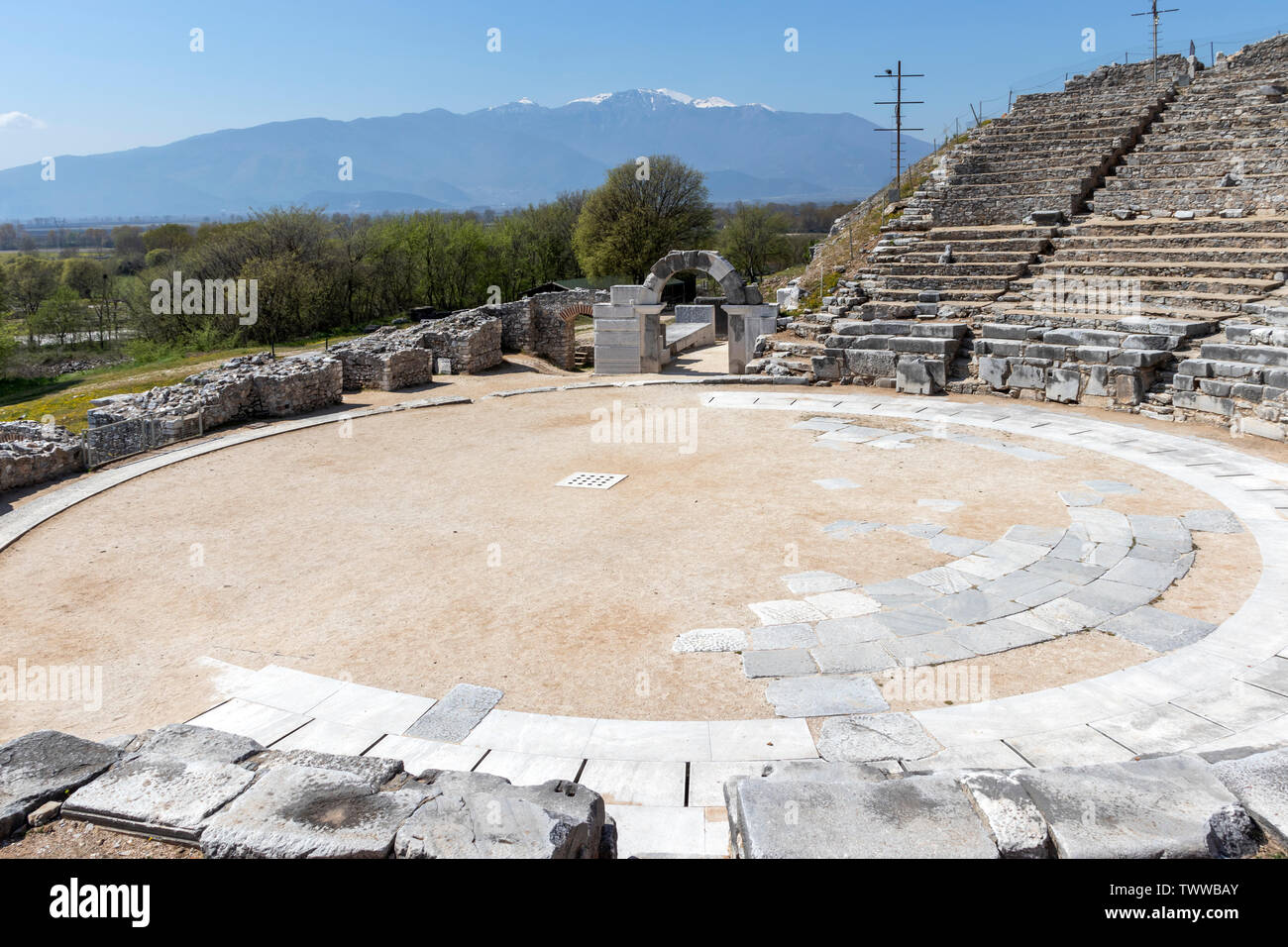 Ruins Of The Ancient Theatre In The Antique Site Of Philippi Ruins Of The Ancient Theatre In The Antique Site Of Philippi
