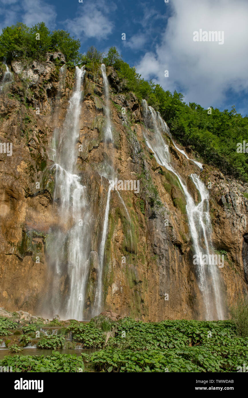 Veliki Slap Waterfall, Plitvice Lakes NP, Croatia Stock Photo