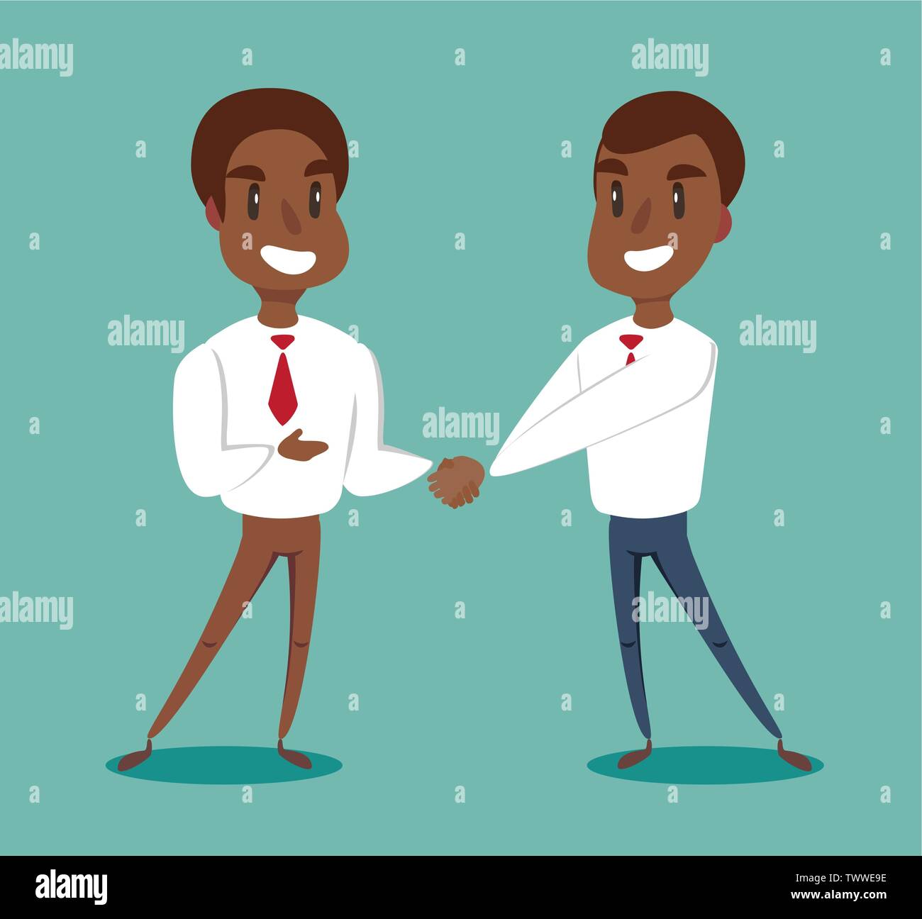 African business people shaking hands Stock Vector Images Alamy