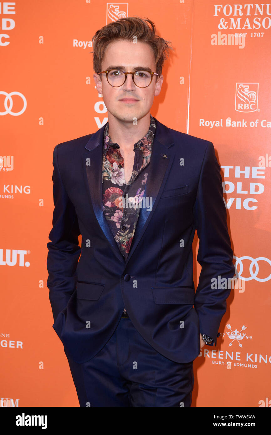 Tom Fletcher arriving for The Old Vic's Midsummer Party at The Brewery