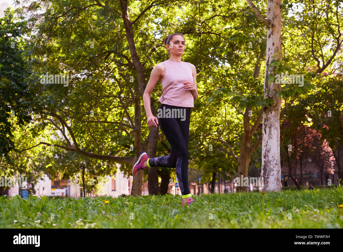 Full length woman park hi-res stock photography and images - Alamy