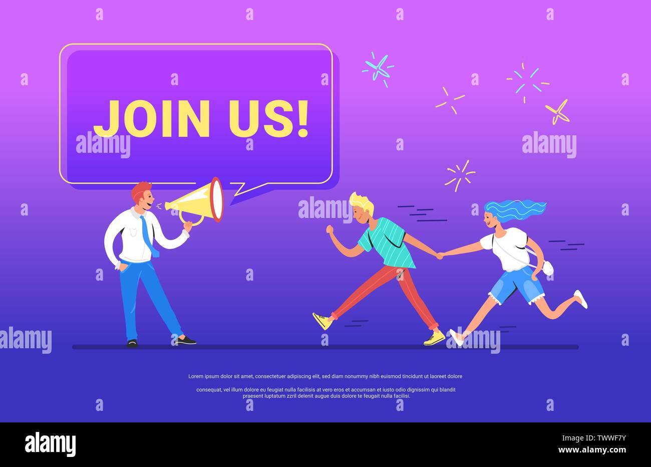 Join us cartoon hi-res stock photography and images - Alamy