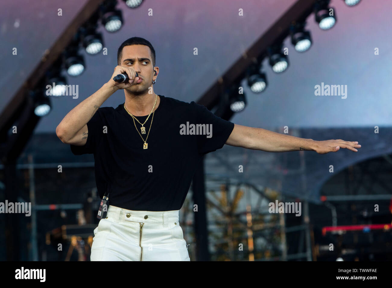 Mahmood in concert at Party Like a Deejay - Radio Deejay party at Mind in  Milano, Italy, on June 22 2019 Stock Photo - Alamy