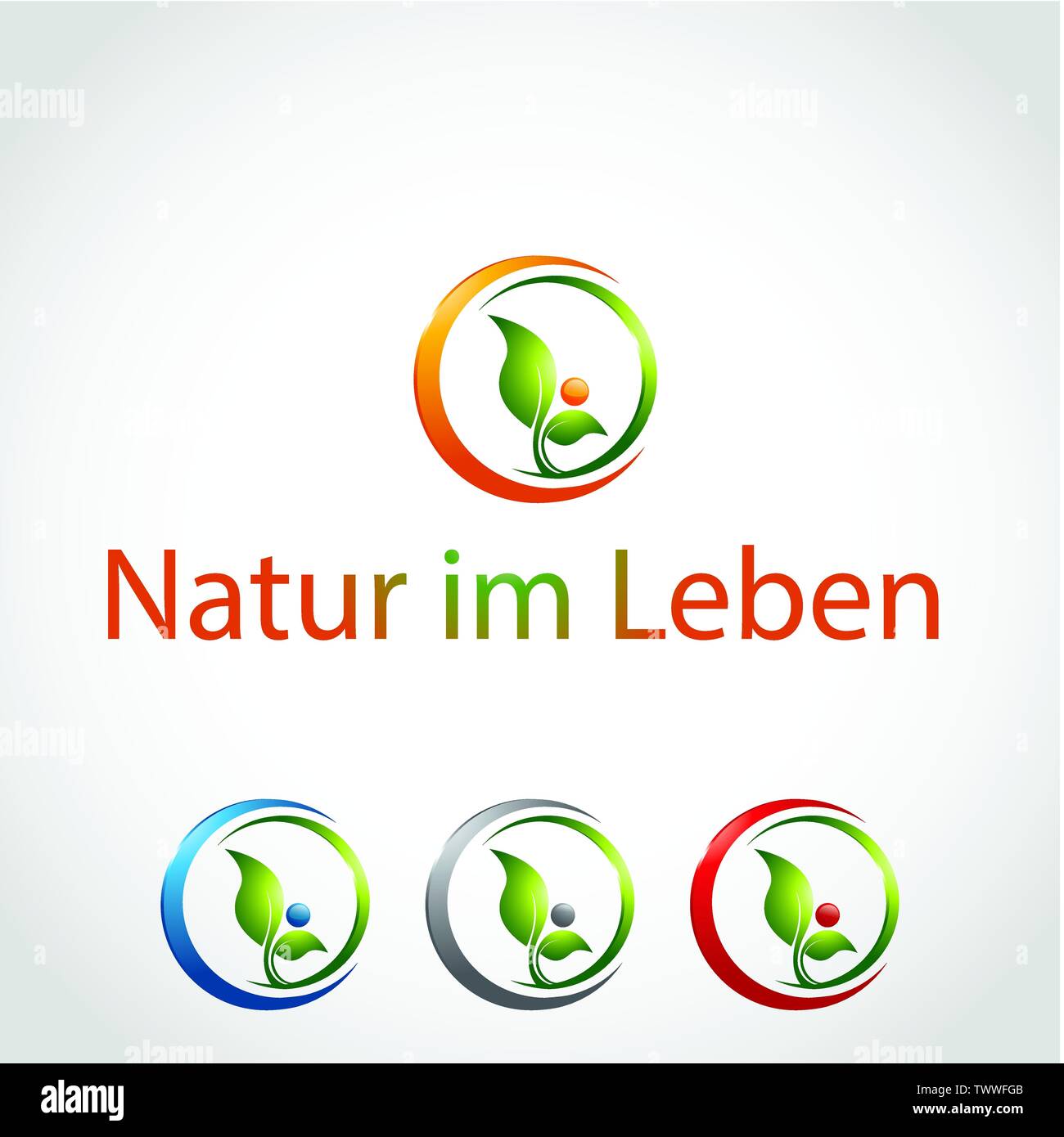 Nature Logo Design vector in illustrator Stock Vector