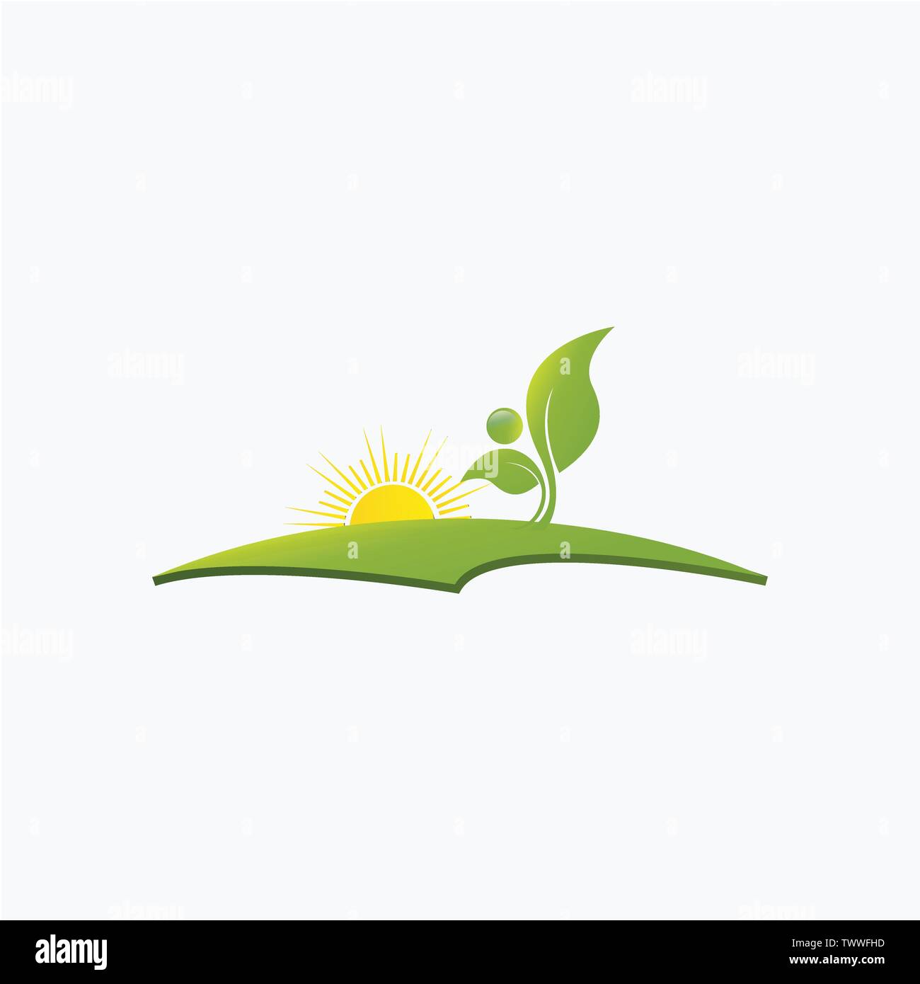 Nature Logo Design vector in illustrator Stock Vector