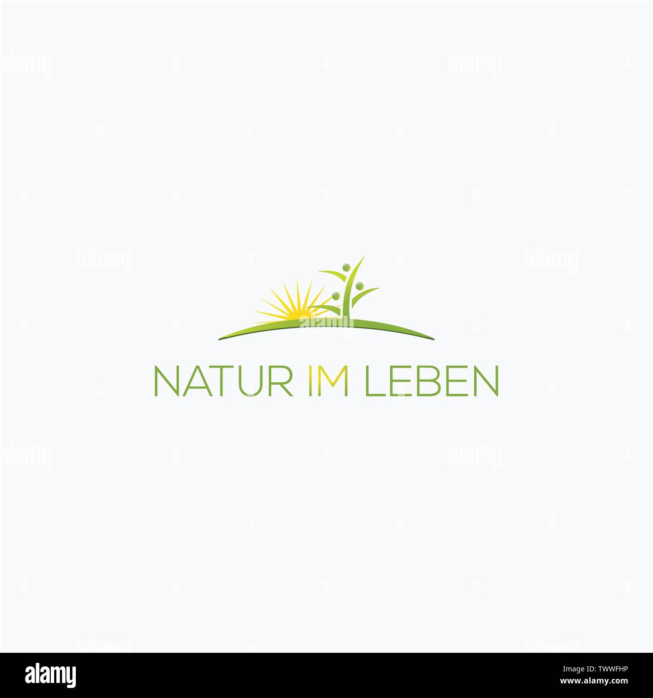 Nature Logo Design vector in illustrator Stock Vector
