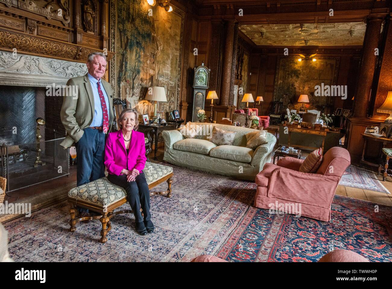 Lord and Lady Dalhousie at their residence of Brechin Castle Picture
